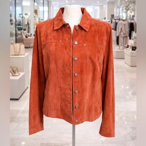 Live a Little Coral Suede Genuine Leather Jacket
